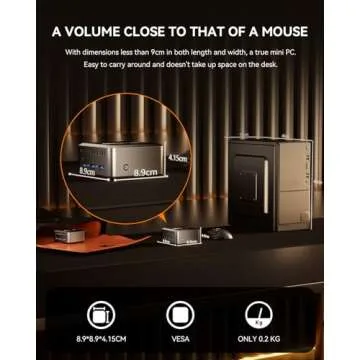 AOOSTAR Intel Twin Lake N150(Upgraded N100) Mini PC, Mini Desktop Computer with LPDDR5 12GB RAM 512GB M.2 2242 SSD, Mini Computers 4K Triple Display/Dual 2.5G LAN/WiFi5/BT5 for Office/Business