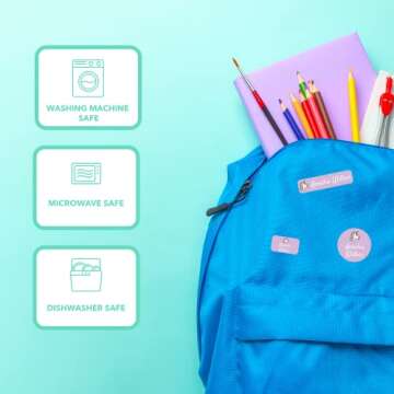 Label Daddy, Custom Label Sticker Personalized for Girls, Premium Waterproof Name Labels for School ...