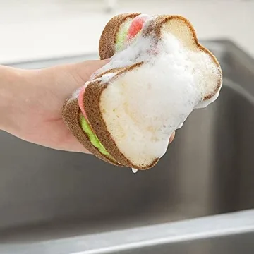 Toast Shape Scrub Sponge - Fun Kitchen Essential