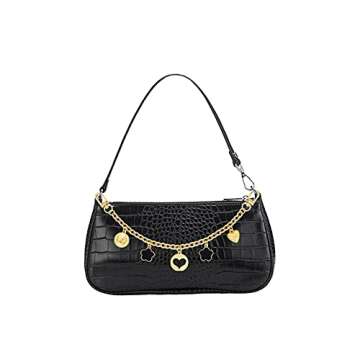 Stylish HOSBY Handbag Charms - 2 Pcs Flower Chains