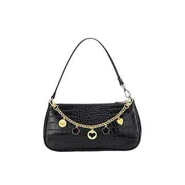 Stylish HOSBY Handbag Charms - 2 Pcs Flower Chains