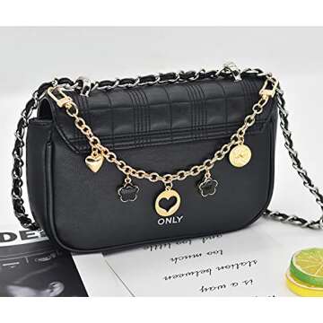 Stylish HOSBY Handbag Charms - 2 Pcs Flower Chains