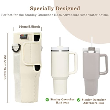 Nuovoware Water Bottle Carrier Fits Stanley 40oz Tumbler