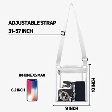Vorspack Clear Bag Stadium Approved TPU Crossbody for Events