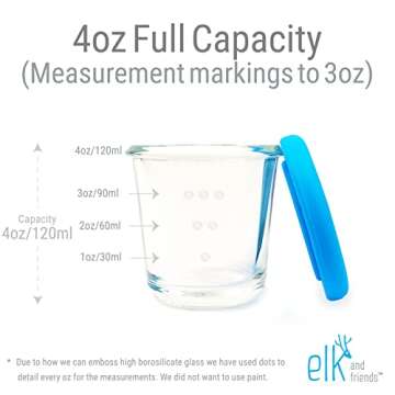 4oz Borosilicate Glass Baby Food Jars with Silicone Lid