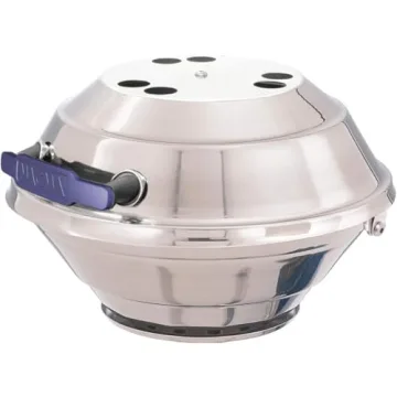 Magma Marine Kettle 3 Portable Gas Grill and Stove - Premium Stainless Steel for Boats