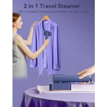 Sundu Portable 2-in-1 Steamer & Iron – 15s Quick Heat-Up, 20 Min Steam