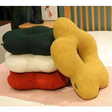 Maxpetus Soft teddy faux fur pillow cushion sofa bedroom living room cushion cover-17inch (Yellow)