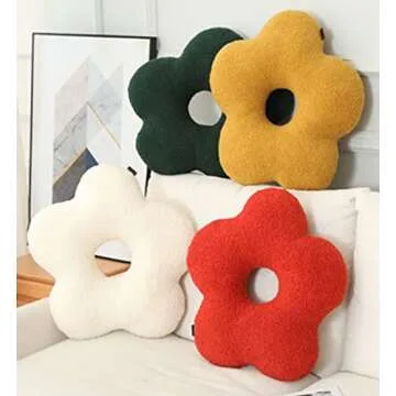 Maxpetus Soft teddy faux fur pillow cushion sofa bedroom living room cushion cover-17inch (Yellow)