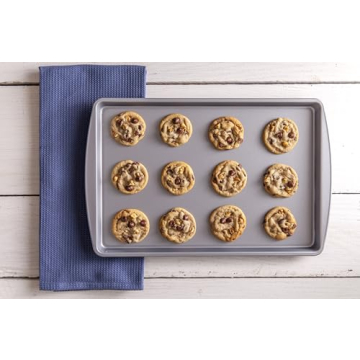 G&S Metal Products Company BakerEze Medium Non-Stick Cookie Pans, 15.2''L x 10.2''W, 3-Pack