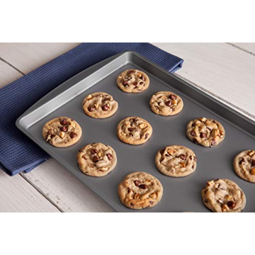 G&S Metal Products Company BakerEze Medium Non-Stick Cookie Pans, 15.2''L x 10.2''W, 3-Pack