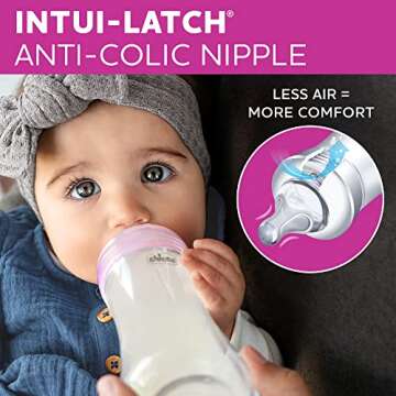 Chicco Duo Deluxe Hybrid Baby Bottle Gift Set with Invinci-Glass Inside/Plastic Outside - Clear/Grey