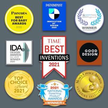 Chicco Duo Deluxe Hybrid Baby Bottle Gift Set with Invinci-Glass Inside/Plastic Outside - Clear/Grey