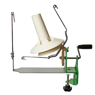 Large Capacity Yarn Winder 10-16 oz - Hand Operated Stainless Steel Yarn Ball Winder, Sturdy Yarn Sp...