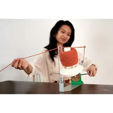 Large Capacity Yarn Winder 10-16 oz - Hand Operated Stainless Steel Yarn Ball Winder, Sturdy Yarn Spinner, Perfect for Crocheting, Durable Crochet Tools & Accessories