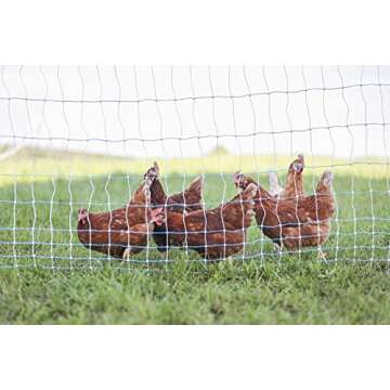 Starkline Standard Electric Poultry Netting 42" x 164' (11/42/3) Electric Chicken Fencing for Backyards, Homesteads, Farms, and Ranches
