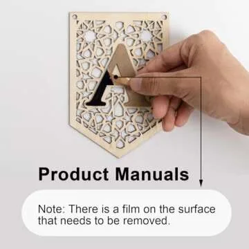 Flangairy Mubarak Banner - Wooden Eid Decor 2025