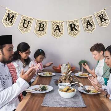 Flangairy Mubarak Banner - Wooden Eid Decor 2025