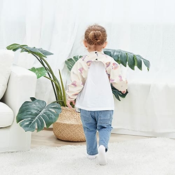 GZMM Baby Bibs Long Sleeve Waterproof Feeding Bibs Easy Clean