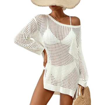 Bsubseach Crochet Cover Up for Women Swimwear Beach Tops