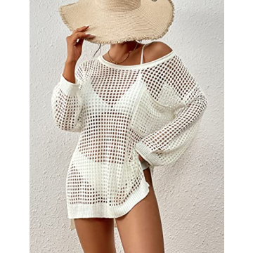 Bsubseach Crochet Cover Up for Women Swimwear Beach Tops
