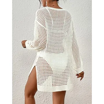 Bsubseach Crochet Cover Up for Women Swimwear Beach Tops