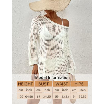 Bsubseach Crochet Cover Up for Women Swimwear Beach Tops