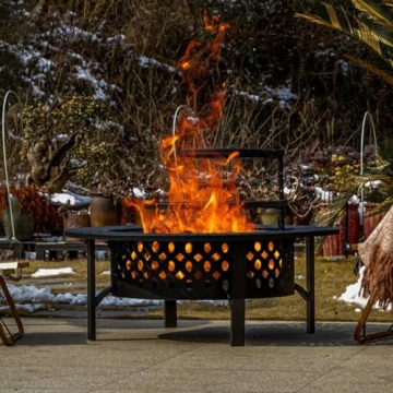 OutVue 42 Inch Fire Pit with Grills for Outdoor Enjoyment