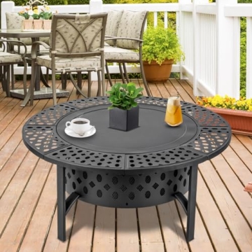 OutVue 42 Inch Fire Pit with Grills for Outdoor Enjoyment