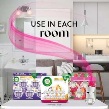Air Wick Plug in Scented Oil Starter Kit (Warmer + 1 Refill), Lavender & Chamomile, Air Freshener, Essential Oils