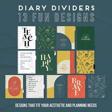 Happy Planner 12-Month Daily Teacher Lesson Planner, Back-to-School Planner for August 2022 to July 2023, Disc-Bound Daily Weekly Monthly Planner, Big Planner, Teacher, 8 ½” x 11”, Brave Teacher