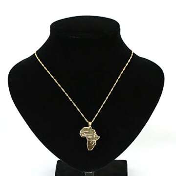 Crystal Africa Map Pendant Necklace for All Occasions