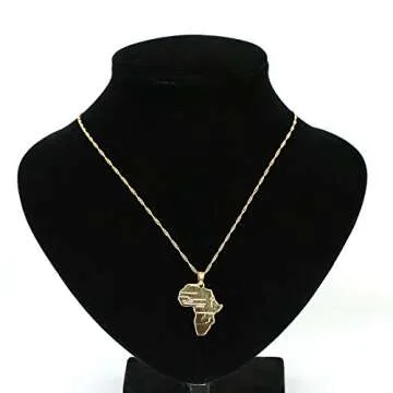 Crystal Africa Map Pendant Necklace for All Occasions