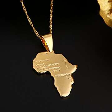 Crystal Africa Map Pendant Necklace for All Occasions