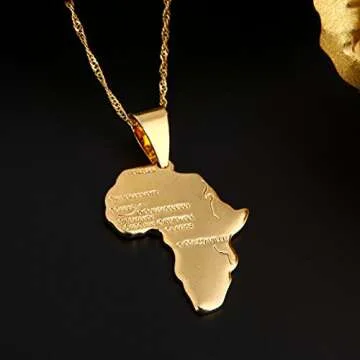 Crystal Africa Map Pendant Necklace for All Occasions