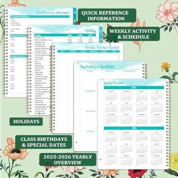 Teacher Planner 2025-2026 - Lesson Planner 2025-2026, Jul. 2025 - Jun. 2026, 8.5'' x 11'', Lesson Plan Book, Weekly and Monthly Homeschool Planner, Academic Planner 2025-2026 with Inspirational Quotes