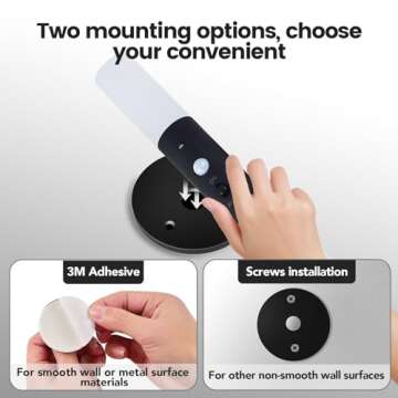 LED Motion Sensor Lights Battery Operated Wall Sconces Set of 2 Rechargeable Wireless Picture Art Light Magnetic 360° Rotation Corner Lamps for Hallway Gallery Stairway Vanity Living Room Bedroom