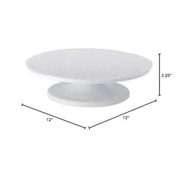 Ateco 12-in Plastic Turntable for Effortless Cake Decorating
