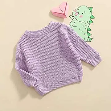 Candy Purple Toddler Sweater for Boys & Girls - Stylish & Cozy