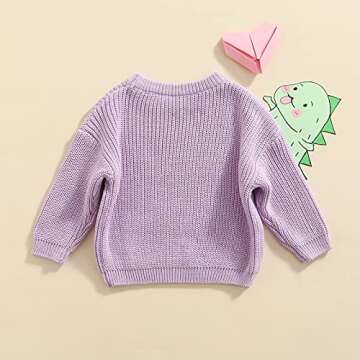 Candy Purple Toddler Sweater for Boys & Girls - Stylish & Cozy