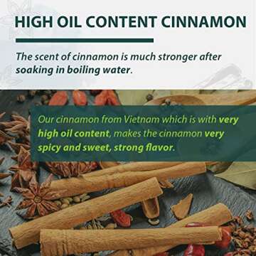 Soeos 16oz Cinnamon Sticks - Non-GMO Premium Spice
