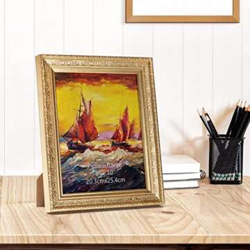 Vintage Gold 8x10 Picture Frames Set of 2