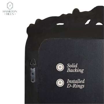 Hamilton Hills 30x40 Vintage Gold Mirror - French Baroque and Antique Arched Mirror for Wall Decor - Gold Bathroom Mirror - Ornate Entryway Mirrors for Wall - Decorative Vanity Mirror