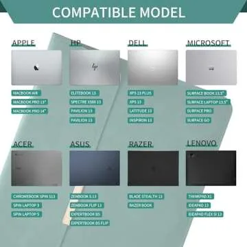 KALIDI 13.3-14 inch Laptop Stand Sleeve Case Faux Suede Leather for 13.3 13.5 13.6 14 inches MacBook Air Pro Retina 13"-14" Surface Pro with Pouch