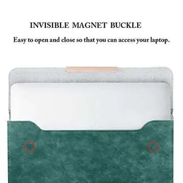 KALIDI 13.3-14 inch Laptop Stand Sleeve Case Faux Suede Leather for 13.3 13.5 13.6 14 inches MacBook Air Pro Retina 13"-14" Surface Pro with Pouch