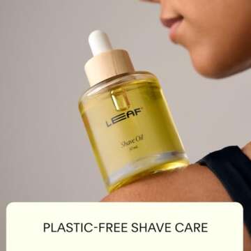 Leaf Shave | Shave Oil with Reusable Dropper, 1.7 fl oz - Pre-Shave & Post-Shave Oil for a Smooth Shave, Added Moisture, & Reduced Irritation for Women & Men