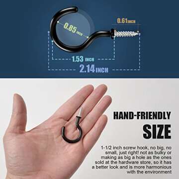 Argojolo Ceiling Hooks - Durable Vinyl Coated Screw Hooks