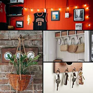 Argojolo Ceiling Hooks - Durable Vinyl Coated Screw Hooks