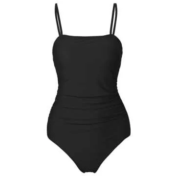 Women's Vintage Push-up One Piece Swimsuit with Tummy Control