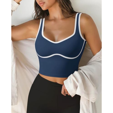 SUUKSESS Sweetheart Neckline Longline Sports Bra for Women